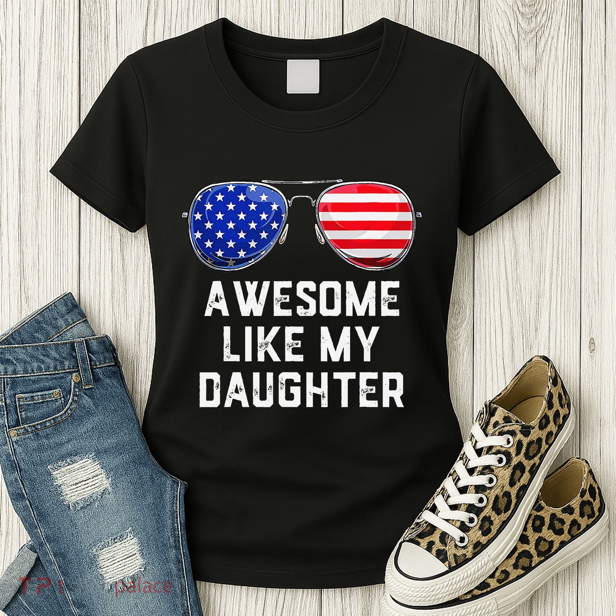 Fathers Day Gift Funny Dads Awesome Like My Daughter Women's T-Shirt