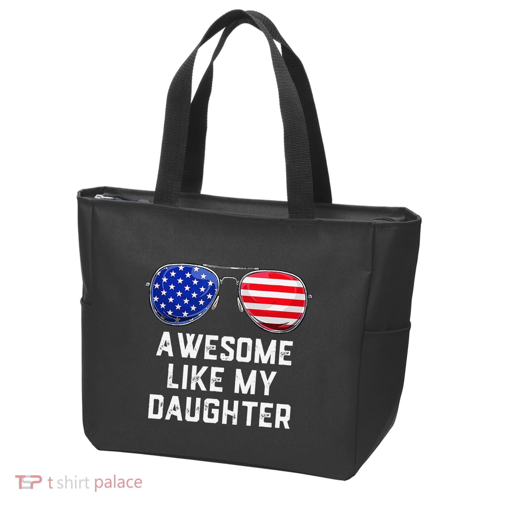 Fathers Day Gift Funny Dads Awesome Like My Daughter Tote Bag