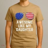 Fathers Day Gift Funny Dads Awesome Like My Daughter T-Shirt thumb 3