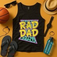 Fathers Day Gift For Daddy Rad Dad Tank Top thumb 4