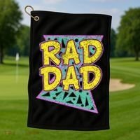 Fathers Day Gift For Daddy Rad Dad Golf Towel thumb 1
