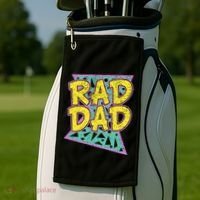 Fathers Day Gift For Daddy Rad Dad Golf Towel thumb 2