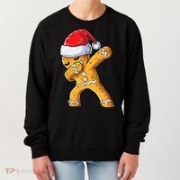 Funny Dabbing Gingerbread Santa Christmas Boys Xmas Cookie Women's Sweatshirt thumb 0