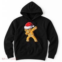 Funny Dabbing Gingerbread Santa Christmas Boys Xmas Cookie Hoodie thumb 0