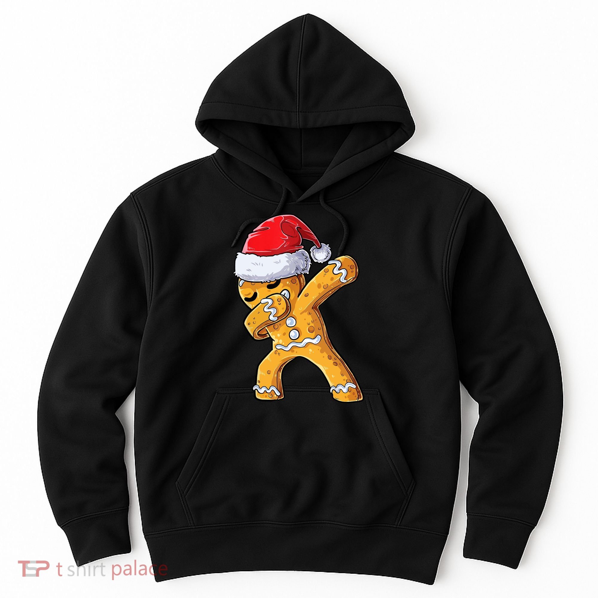 Funny Dabbing Gingerbread Santa Christmas Boys Xmas Cookie Hoodie