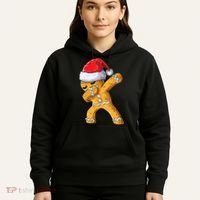 Funny Dabbing Gingerbread Santa Christmas Boys Xmas Cookie Hoodie thumb 5