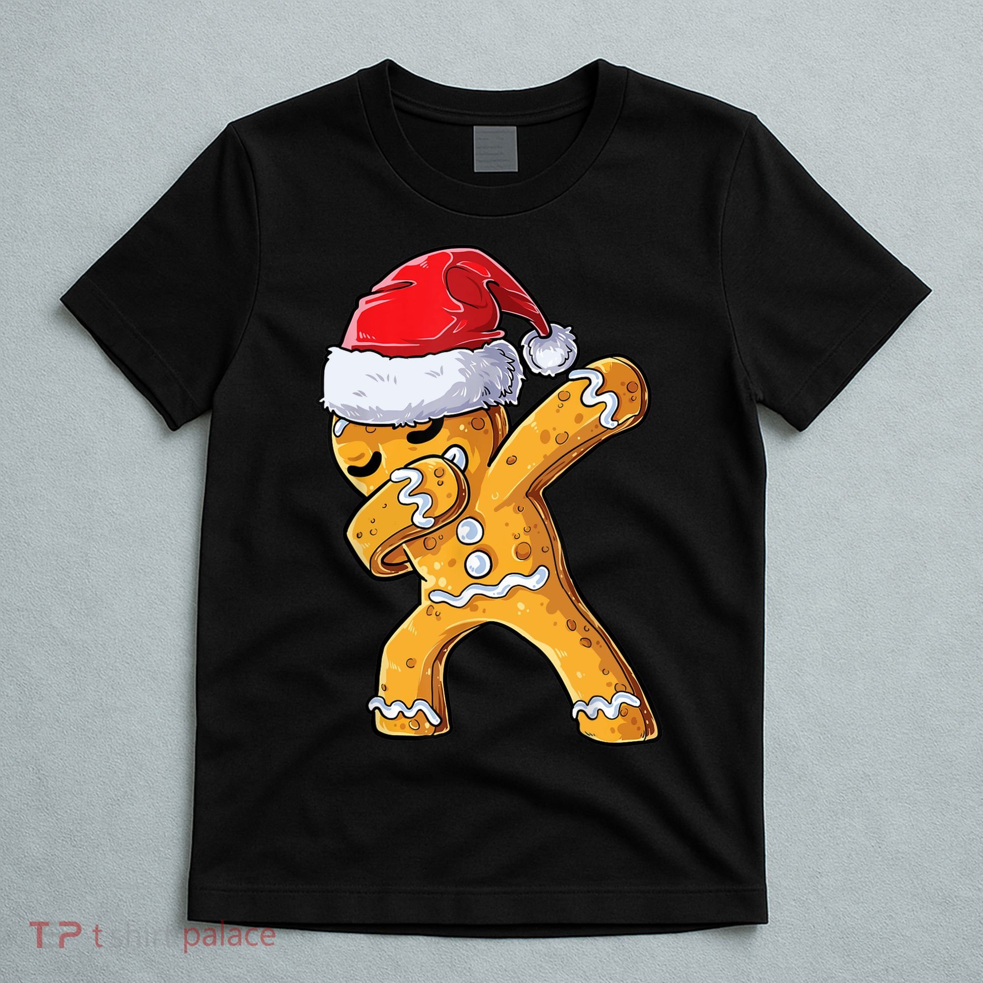 Funny Dabbing Gingerbread Santa Christmas Boys Xmas Cookie T-Shirt