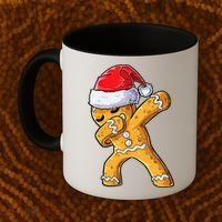 Funny Dabbing Gingerbread Santa Christmas Boys Xmas Cookie Coffee Mug thumb 2