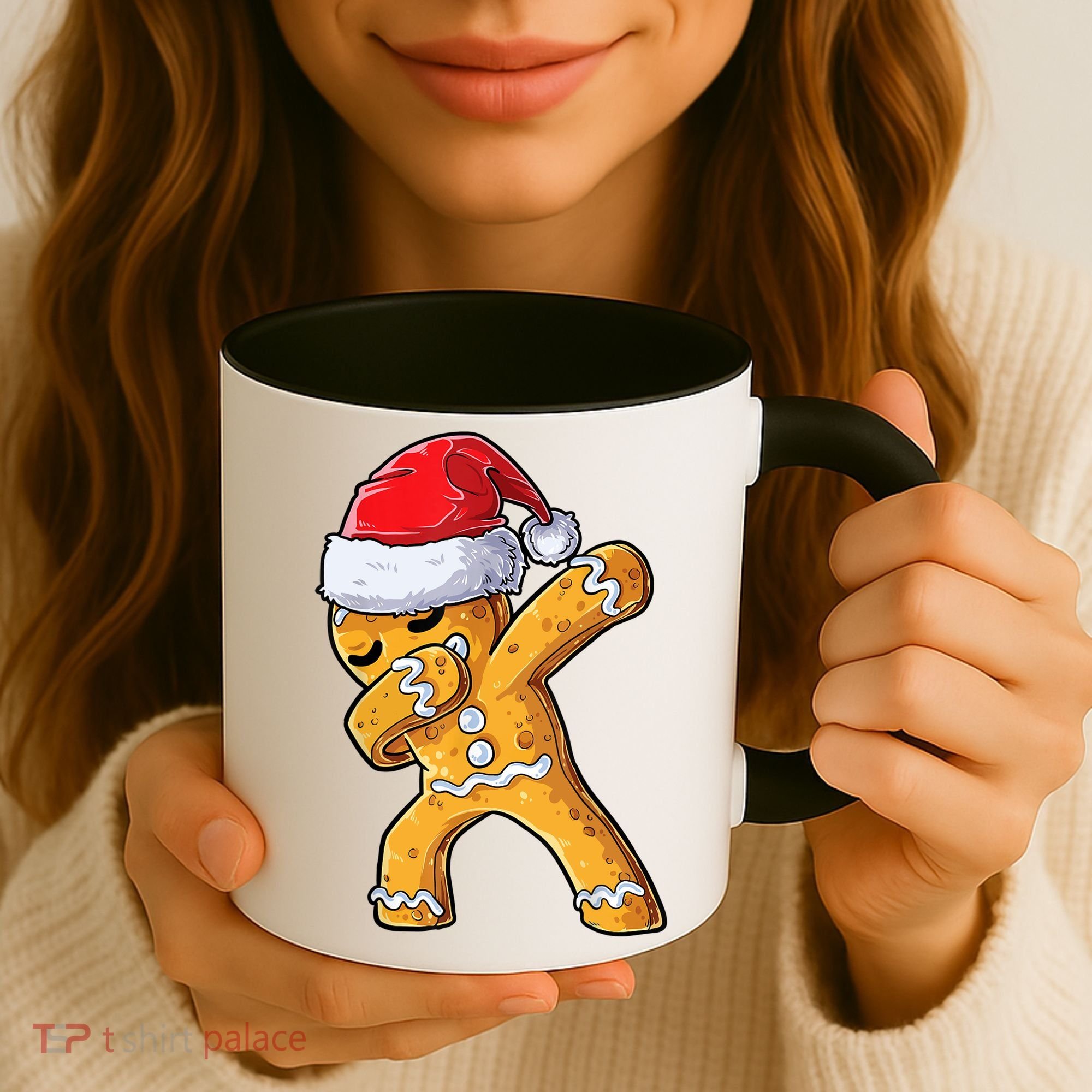 Funny Dabbing Gingerbread Santa Christmas Boys Xmas Cookie Coffee Mug