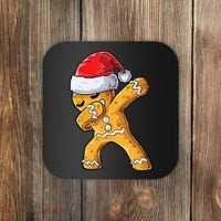 Funny Dabbing Gingerbread Santa Christmas Boys Xmas Cookie Coaster thumb 0