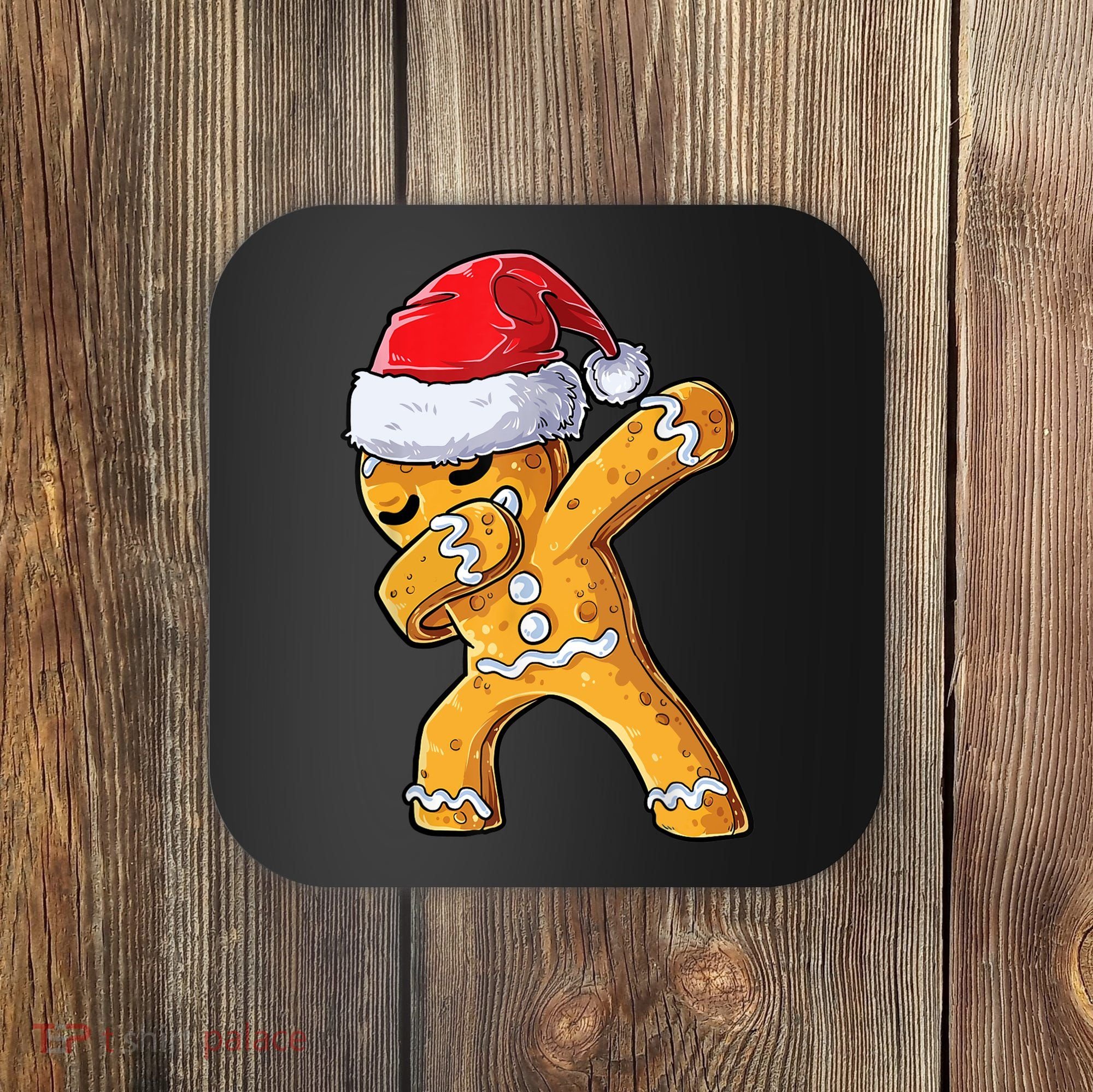 Funny Dabbing Gingerbread Santa Christmas Boys Xmas Cookie Coaster