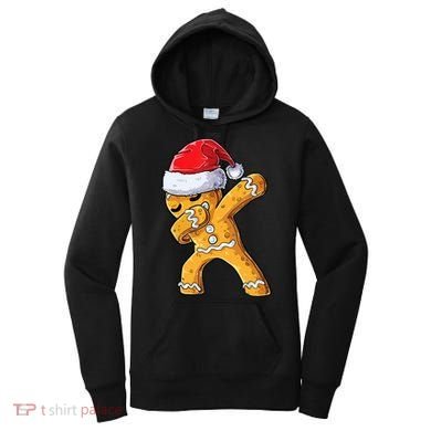 Funny Dabbing Gingerbread Santa Christmas Boys Xmas Cookie Women's Hoodie