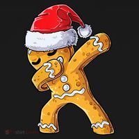 Funny Dabbing Gingerbread Santa Christmas Boys Xmas Cookie Mousepad thumb 1