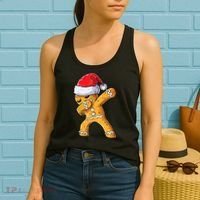 Funny Dabbing Gingerbread Santa Christmas Boys Xmas Cookie Women's Tank Top thumb 2