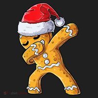 Funny Dabbing Gingerbread Santa Christmas Boys Xmas Cookie Hat thumb 2