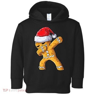 Funny Dabbing Gingerbread Santa Christmas Boys Xmas Cookie Toddler Hoodie