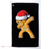 Funny Dabbing Gingerbread Santa Christmas Boys Xmas Cookie Golf Towel thumb 0