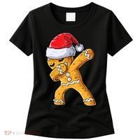 Funny Dabbing Gingerbread Santa Christmas Boys Xmas Cookie Women's T-Shirt thumb 0