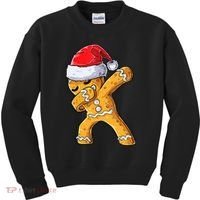 Funny Dabbing Gingerbread Santa Christmas Boys Xmas Cookie Kids Sweatshirt thumb 0