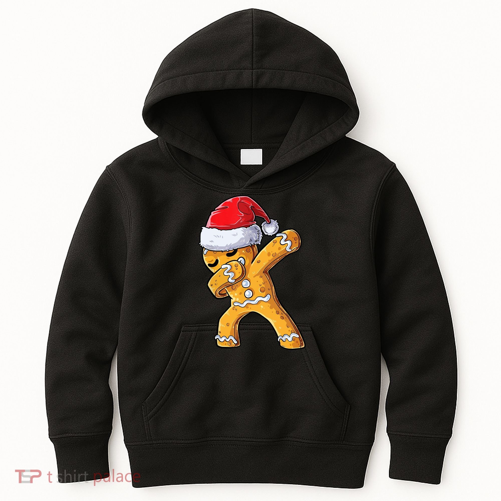 Funny Dabbing Gingerbread Santa Christmas Boys Xmas Cookie Kids Hoodie
