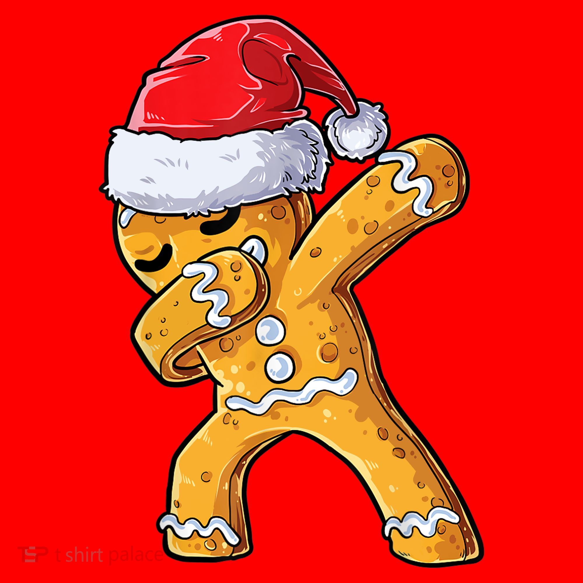 Funny Dabbing Gingerbread Santa Christmas Boys Xmas Cookie Santa Hat