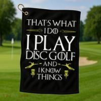 Funny Disc Golf That's What I do I play Disc Golf Golf Towel thumb 1