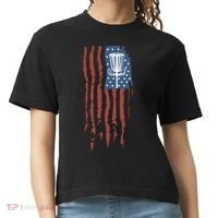 Funny Disc Golf American Flag Disc Frisbee Golf Comfort Colors Boxy T-Shirt thumb 0
