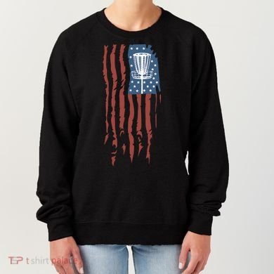 Funny Disc Golf American Flag Disc Frisbee Golf Women's Sweatshirt