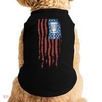 Funny Disc Golf American Flag Disc Frisbee Golf Doggie Tank thumb 0