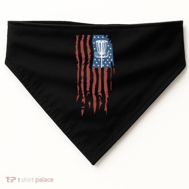 Funny Disc Golf American Flag Disc Frisbee Golf USA-Made Doggie Bandana