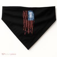 Funny Disc Golf American Flag Disc Frisbee Golf USA-Made Doggie Bandana thumb 0