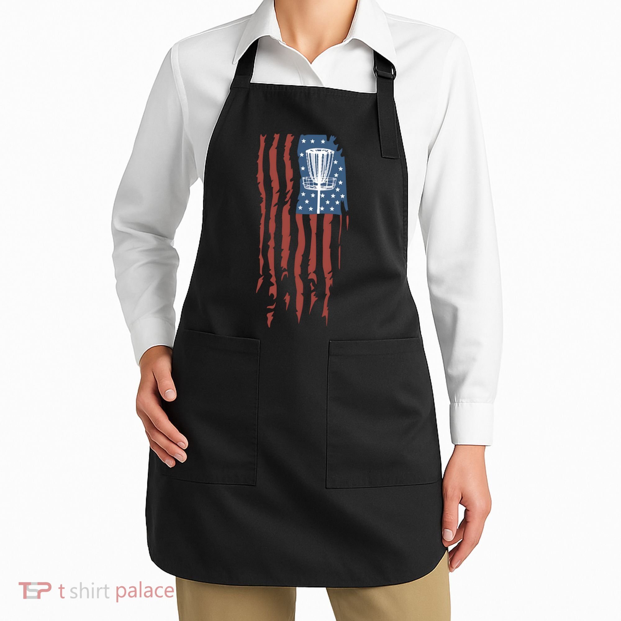 Funny Disc Golf American Flag Disc Frisbee Golf Apron