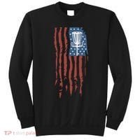 Funny Disc Golf American Flag Disc Frisbee Golf Sweatshirt thumb 0