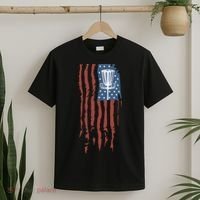 Funny Disc Golf American Flag Disc Frisbee Golf T-Shirt thumb 2