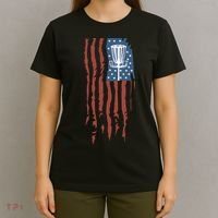 Funny Disc Golf American Flag Disc Frisbee Golf T-Shirt thumb 4