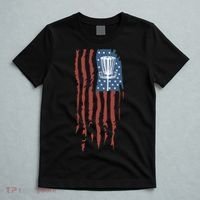Funny Disc Golf American Flag Disc Frisbee Golf T-Shirt thumb 5