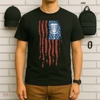 Funny Disc Golf American Flag Disc Frisbee Golf T-Shirt thumb 6