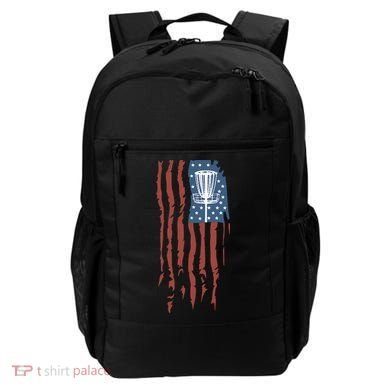 Funny Disc Golf American Flag Disc Frisbee Golf Backpack