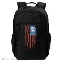 Funny Disc Golf American Flag Disc Frisbee Golf Backpack thumb 0