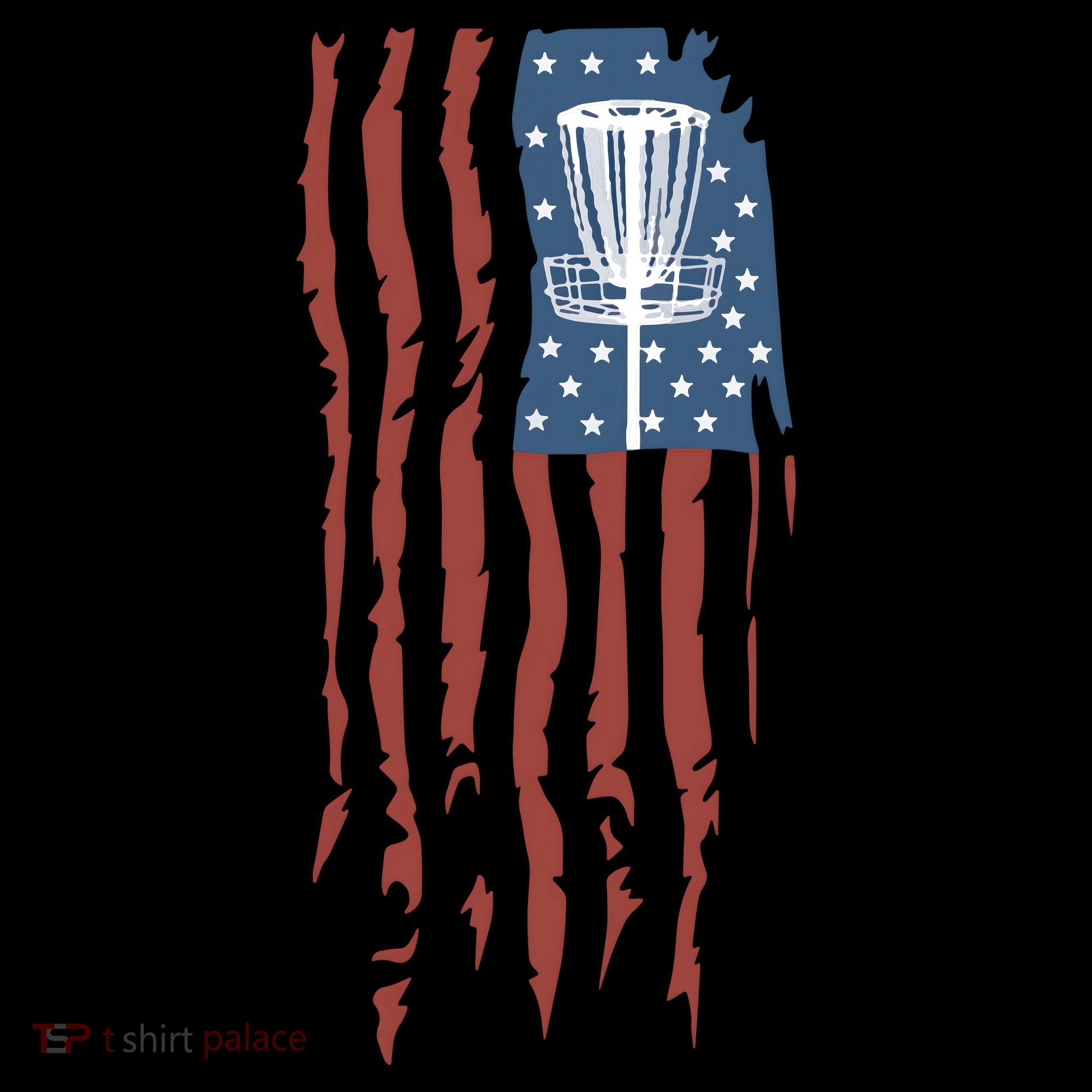 Funny Disc Golf American Flag Disc Frisbee Golf Coaster