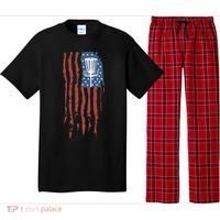 Funny Disc Golf American Flag Disc Frisbee Golf Pajama Set thumb 0