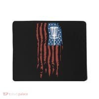 Funny Disc Golf American Flag Disc Frisbee Golf Mousepad thumb 0
