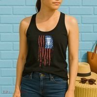 Funny Disc Golf American Flag Disc Frisbee Golf Women's Tank Top thumb 2