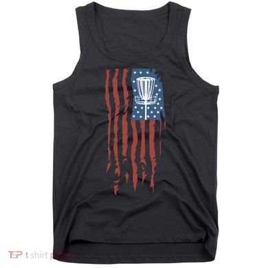 Funny Disc Golf American Flag Disc Frisbee Golf Tank Top