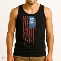 Funny Disc Golf American Flag Disc Frisbee Golf Tank Top thumb 3
