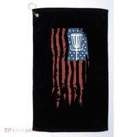 Funny Disc Golf American Flag Disc Frisbee Golf Golf Towel thumb 0