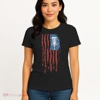 Funny Disc Golf American Flag Disc Frisbee Golf Women's T-Shirt thumb 4