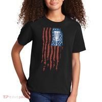 Funny Disc Golf American Flag Disc Frisbee Golf Kids T-Shirt thumb 2