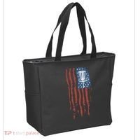 Funny Disc Golf American Flag Disc Frisbee Golf Tote Bag thumb 2