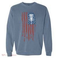 Funny Disc Golf American Flag Disc Frisbee Golf Garment-Dyed Sweatshirt thumb 0